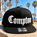 Compton Snapback Hat Black and White