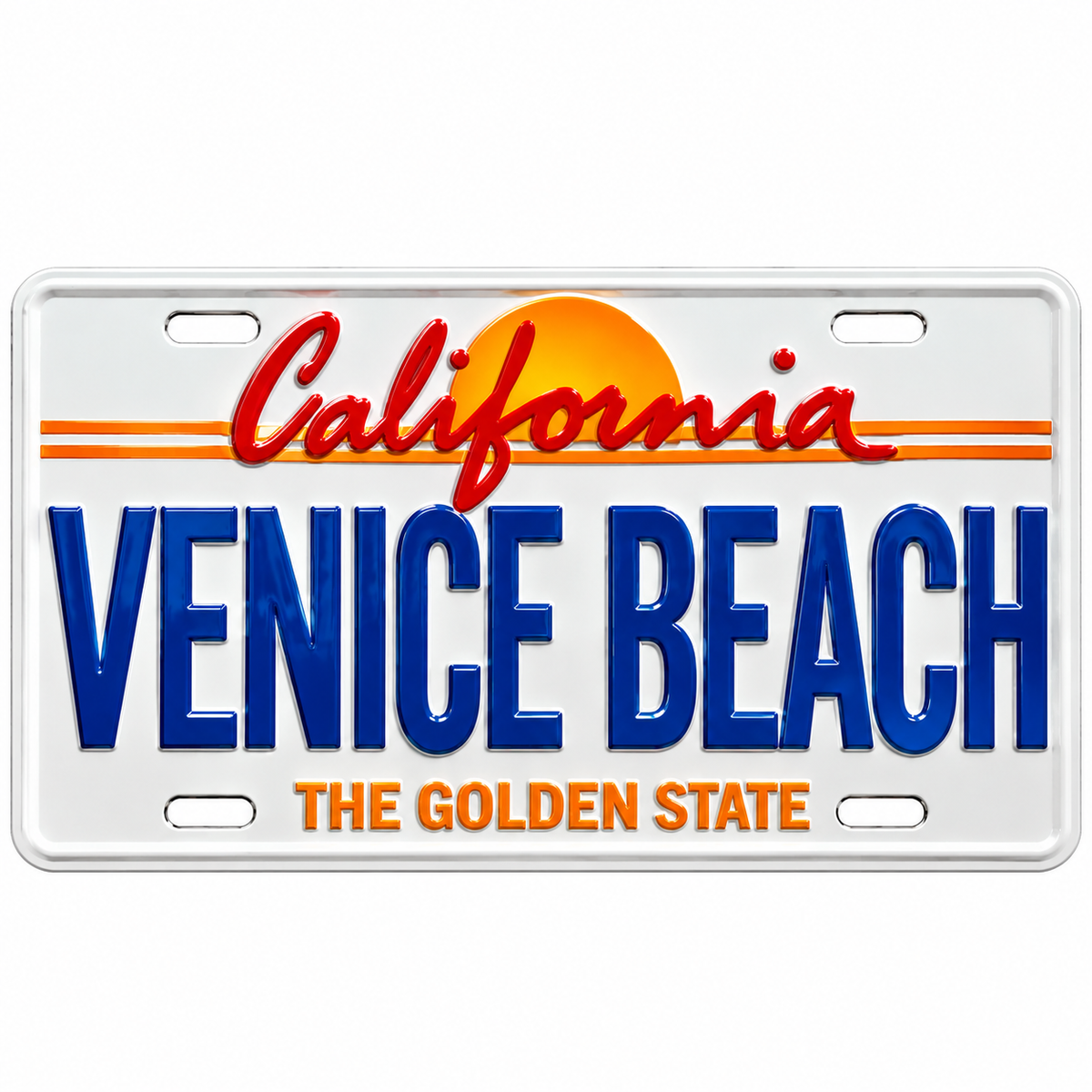 Venice Beach California Metal License Plate – Embossed Souvenir Wall Sign